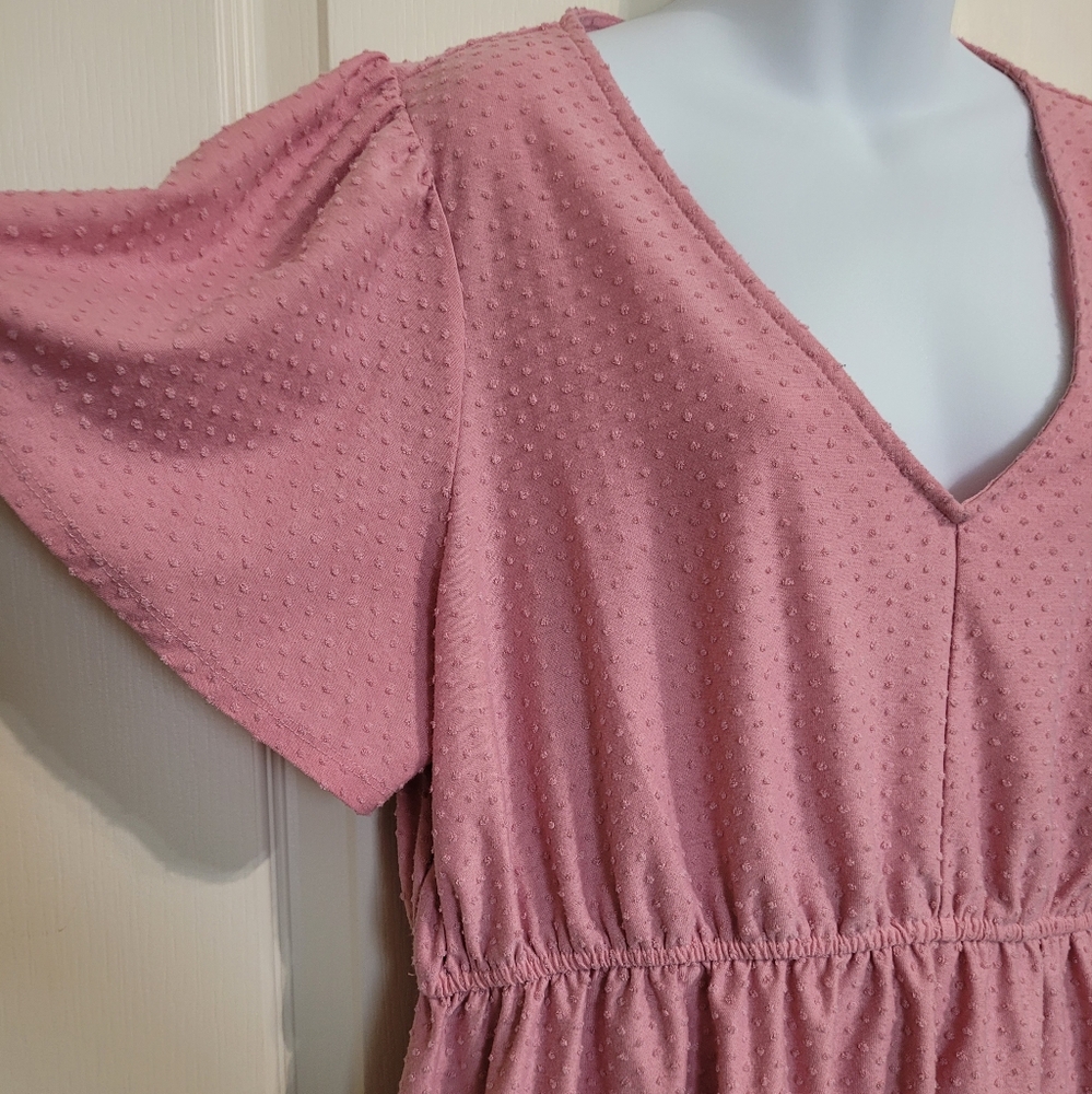 Lane Bryant Pink V-Neck blouse, Sz 18/20, GUC - Picture 2 of 8